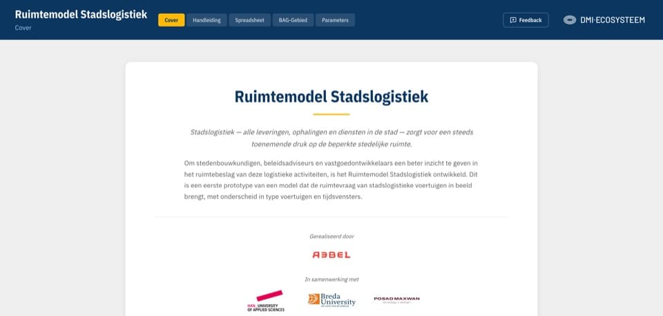Ruimtemodel Stadslogistiek screenshot